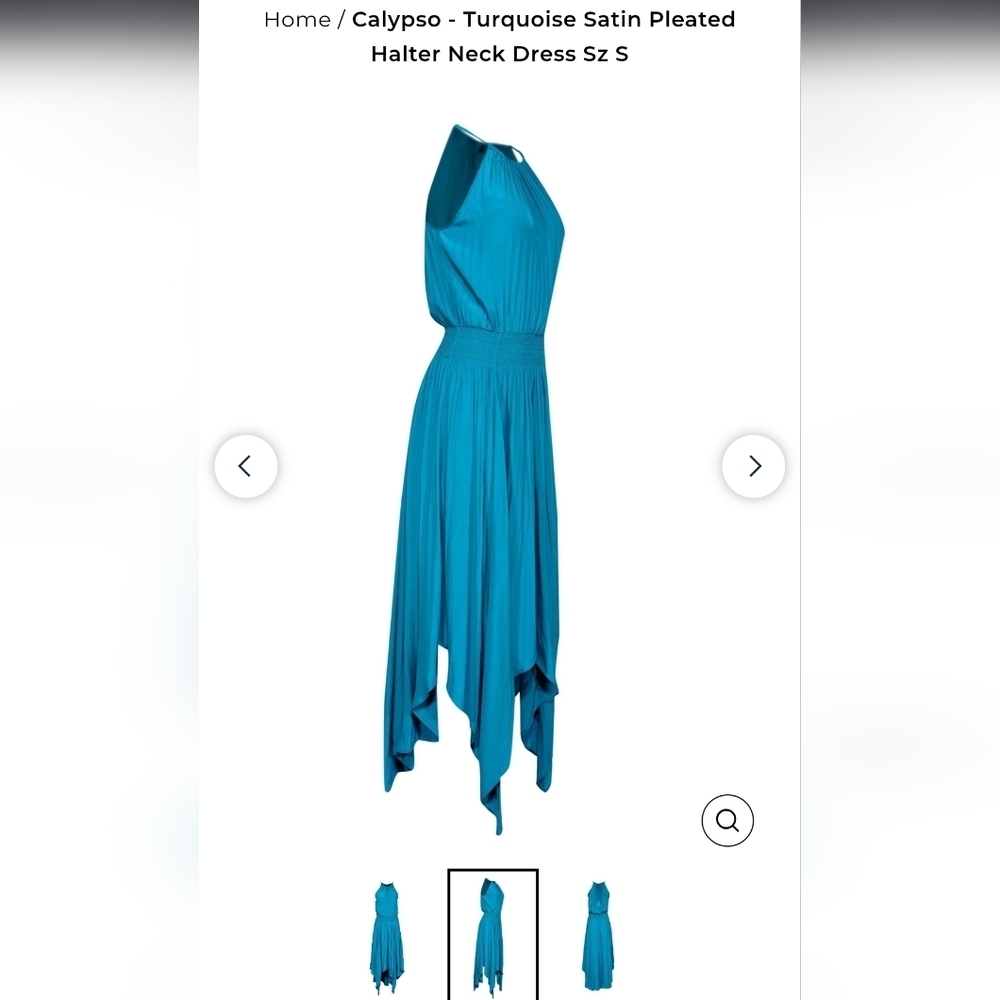 Elegant Teal Sleeveless Dress